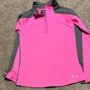 Under Armour Vibrant Pink and Charcoal Pullover